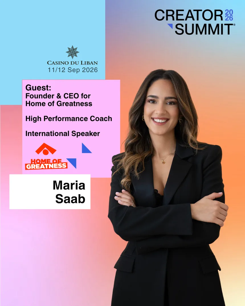Maria Saab, Founder & CEO, Home of Greatness · High Performance Coach · International Speaker