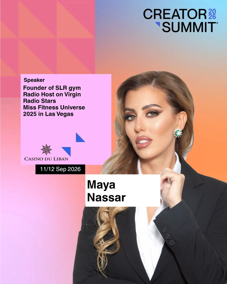 Maya Nassar, Founder of SLR Gym · Radio Host on Virgin Radio Stars · Miss Fitness Universe 2025 in Las Vegas