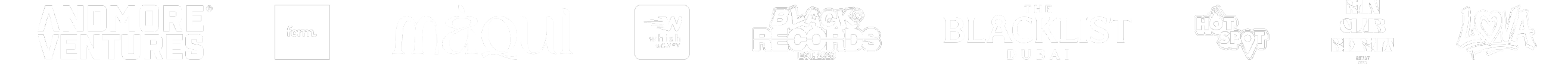 Black Records, Blacklist, Hotspot, Run Club Beirut, Lova, And More Ventures, Form The Studio, Maqui, Whish