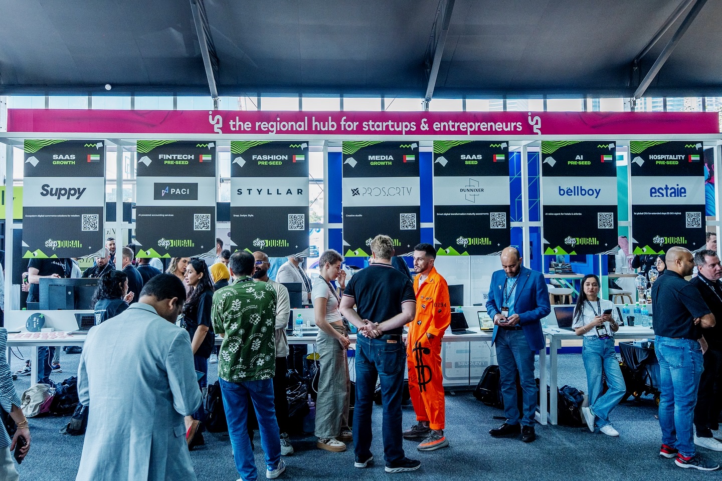 The exhibition hall at Step Dubai 2025
