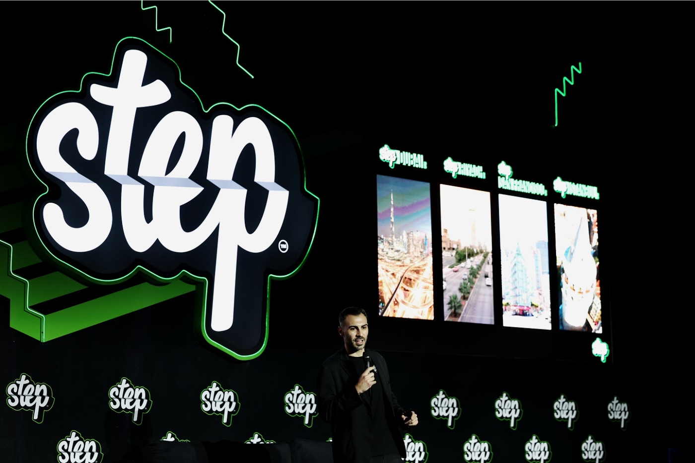 The Step main stage at night